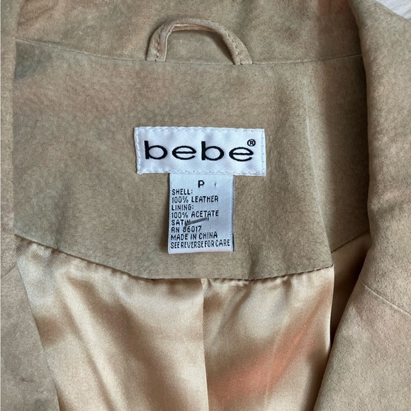 Vintage Bebe light tan suede leather jacket - Picture 4 of 7